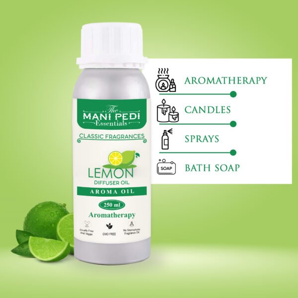 Lemon Diffuser Oil| Aromatherapy | Natural Air Purifier| Promotes Relaxation, Calmness & Better Sleep| Healthy Home Fragrance | Long-lasting Aroma - 250ml - Image 6