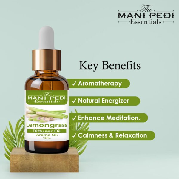 Lemongrass Diffuser Oil |Essential Aroma Oil air freshener Diffuser for Home|Pure & Natural | Pure Essential Diffuser Oil - 15ml - Image 2