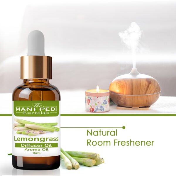 Lemongrass Diffuser Oil |Essential Aroma Oil air freshener Diffuser for Home|Pure & Natural | Pure Essential Diffuser Oil - 15ml - Image 5