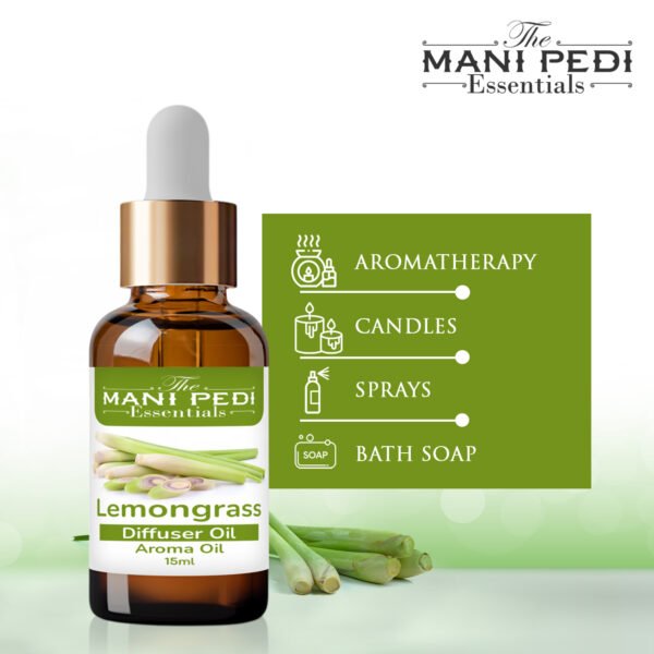 Lemongrass Diffuser Oil |Essential Aroma Oil air freshener Diffuser for Home|Pure & Natural | Pure Essential Diffuser Oil - 15ml - Image 6