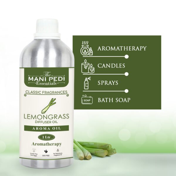 Lemongrass Diffuser Oil with Long-lasting Aroma. Light, Citrusy Fragrance Relieves Stress & Anxiety. Ideal for Aromatherapy, Diffusers & Air Purifiers - 1 Liter (1000ml) - Image 6