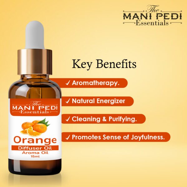 Orange Diffuser Oil | Helps stress Relief & Relaxation | Essential oil for air diffuser home fragrance | Aromatherapy Diffuser essential oil - 15ml - Image 2