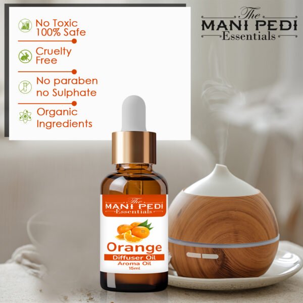 Orange Diffuser Oil | Helps stress Relief & Relaxation | Essential oil for air diffuser home fragrance | Aromatherapy Diffuser essential oil - 15ml - Image 3