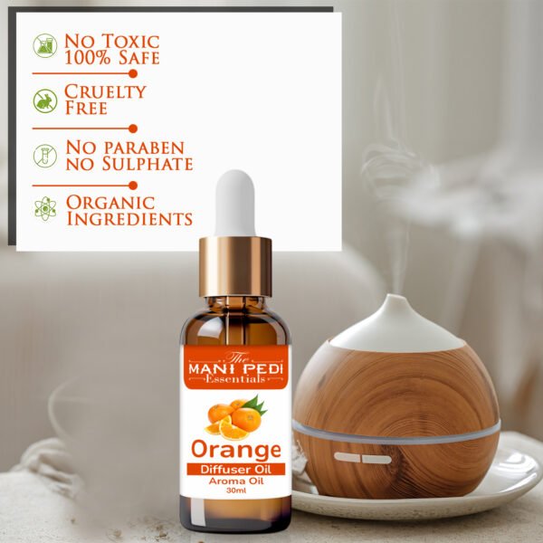 Orange Diffuser Oil | Helps stress Relief & Relaxation | Essential oil for air diffuser home fragrance | Aromatherapy Diffuser essential oil - 30ml - Image 3