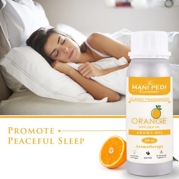 Orange Diffuser Oil| Aromatherapy | Promotes Relaxation, joyfulness, Calmness & Better Sleep| Healthy Home Fragrance | Long-lasting Aroma - 250ml - Image 4