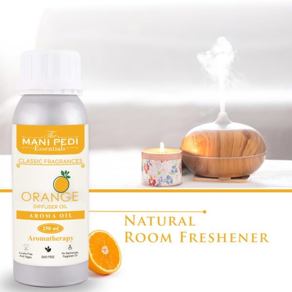 Orange Diffuser Oil| Aromatherapy | Promotes Relaxation, joyfulness, Calmness & Better Sleep| Healthy Home Fragrance | Long-lasting Aroma - 250ml - Image 5