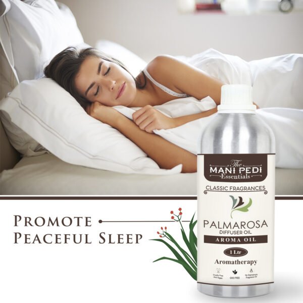 Palmarosa Diffuser Oil with Long-Lasting Aroma Oil. Floral, Citrusy, Sweet Rose Fragrance that Calms & Refreshes. Ideal for Aromatherapy, Diffusers & Air Purifiers - 1 Liter (1000 ml) - Image 4