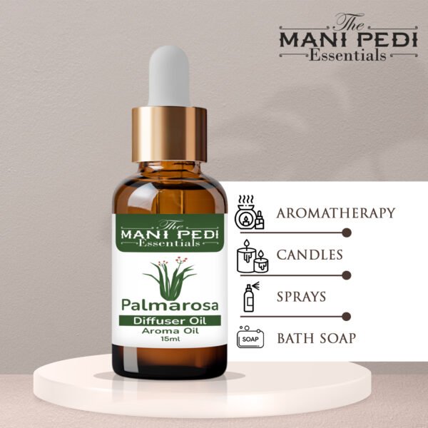 Palmarosa Diffuser Oil | Strong & Long-Lasting Aroma Oil | Aroma Oil for Home Fragrance | diffuser Oil Pure & Undiluted - 15ml - Image 6