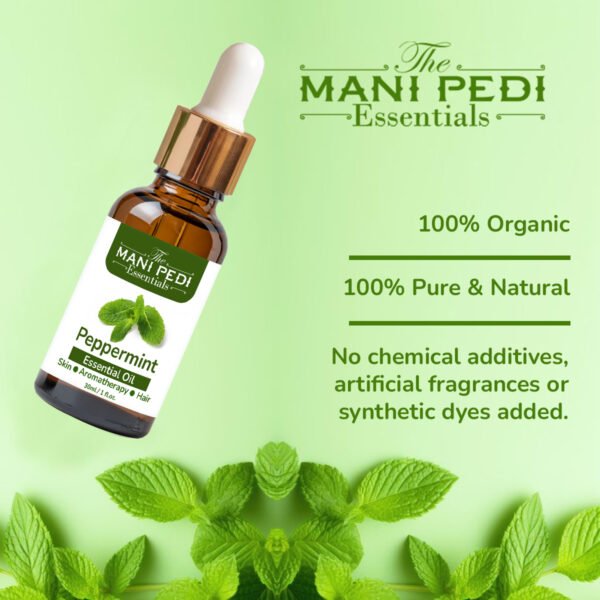 Peppermint Essential Oil: A Refreshing and Invigorating Solution for Headaches, Digestive Issue & more naturaly - 30ml - Image 2