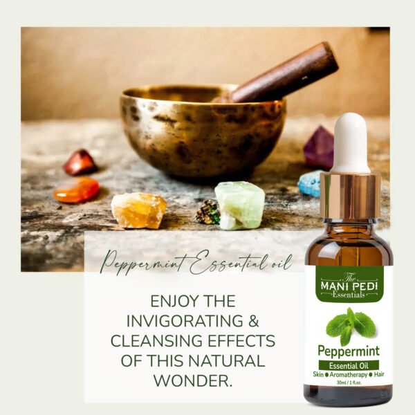 Peppermint Essential Oil: A Refreshing and Invigorating Solution for Headaches, Digestive Issue & more naturaly - 30ml - Image 3