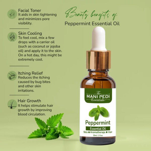 Peppermint Essential Oil: A Refreshing and Invigorating Solution for Headaches, Digestive Issue & more naturaly - 30ml - Image 5
