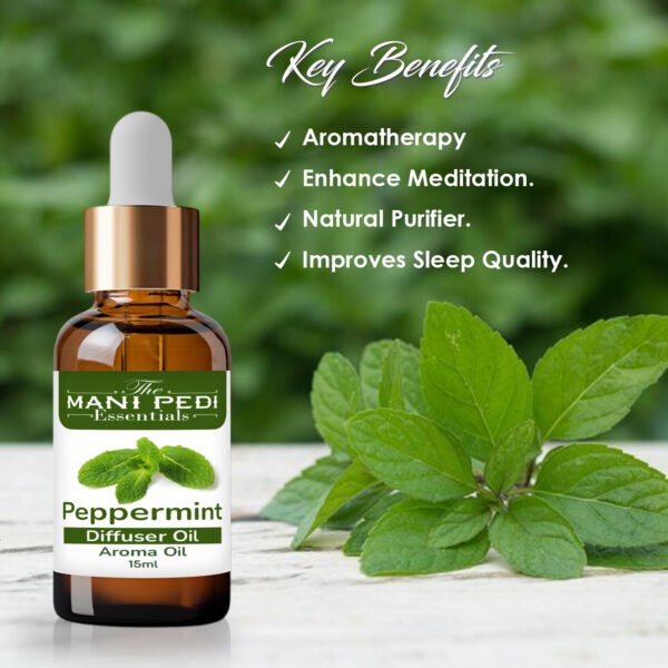 Peppermint Diffuser Oil | Aroma Diffuser Oil For Home, Office, Spa, Hotel Fragrance Diffuser Oil | Pure Diffuser Essential Oil - 15ml - Image 2