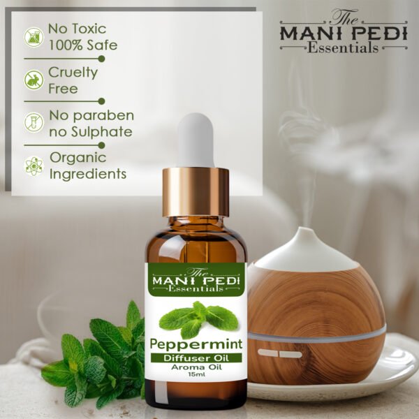 Peppermint Diffuser Oil | Aroma Diffuser Oil For Home, Office, Spa, Hotel Fragrance Diffuser Oil | Pure Diffuser Essential Oil - 15ml - Image 3