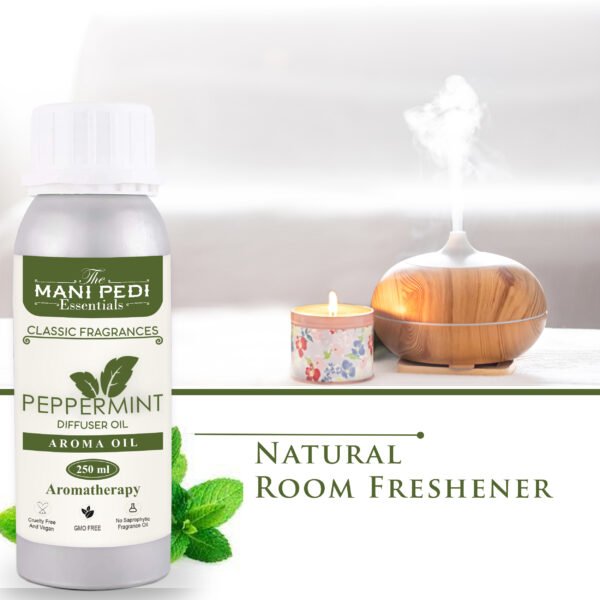 Peppermint Diffuser Oil| Aromatherapy | Natural Air Purifier| Promotes Meditation & Concentration| Healthy Home Fragrance | Long-lasting Aroma - 250ml - Image 5