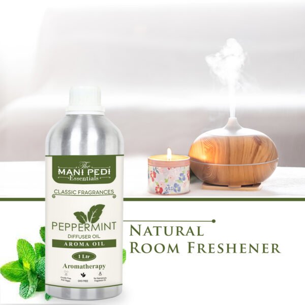 Peppermint Diffuser Oil with Long-lasting Aroma. Cool & Refreshing Fragrance that Energizes & Stimulates. Ideal for Aromatherapy, Diffusers & Air Purifiers - 1 Liter (1000ml) - Image 5