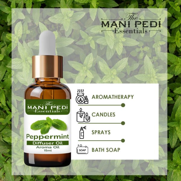 Peppermint Diffuser Oil | Aroma Diffuser Oil For Home, Office, Spa, Hotel Fragrance Diffuser Oil | Pure Diffuser Essential Oil - 15ml - Image 6