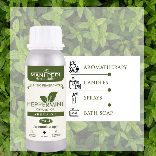 Peppermint Diffuser Oil| Aromatherapy | Natural Air Purifier| Promotes Meditation & Concentration| Healthy Home Fragrance | Long-lasting Aroma - 250ml - Image 6