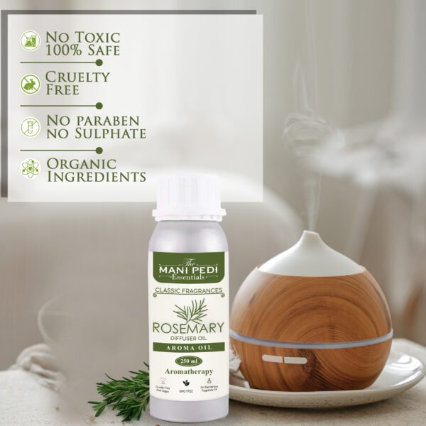 Rosemary Diffuser Oil| Aromatherapy | Herbal Fragrance Promotes Relaxation, Calmness & Better Sleep| Healthy Home Fragrance | Long-lasting Aroma - 250ml - Image 3