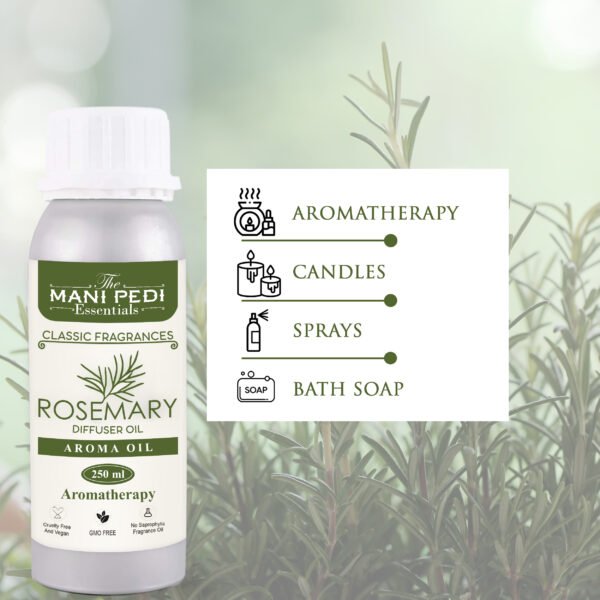 Rosemary Diffuser Oil| Aromatherapy | Herbal Fragrance Promotes Relaxation, Calmness & Better Sleep| Healthy Home Fragrance | Long-lasting Aroma - 250ml - Image 6