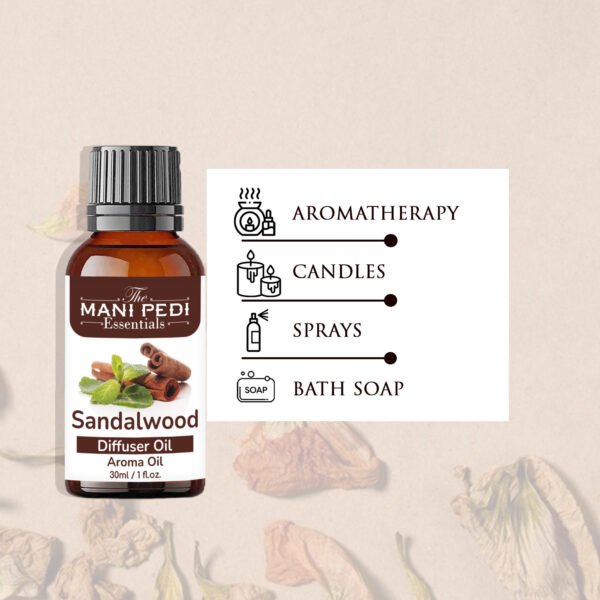 Sandalwood Diffuser Oil| Aromatherapy | Promotes Woody Homely Feel, Relaxation, Calmness & Better Sleep| Healthy Home Fragrance | Long-lasting Aroma - 30ml - Image 6