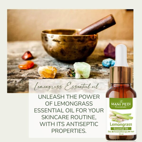 Lemongrass Essential Oil 100% Undiluted Pure And Natural Therapeutic Grade For Skin, Hair Care, Insect Repellant and Aromatherapy - 15ml - Image 4