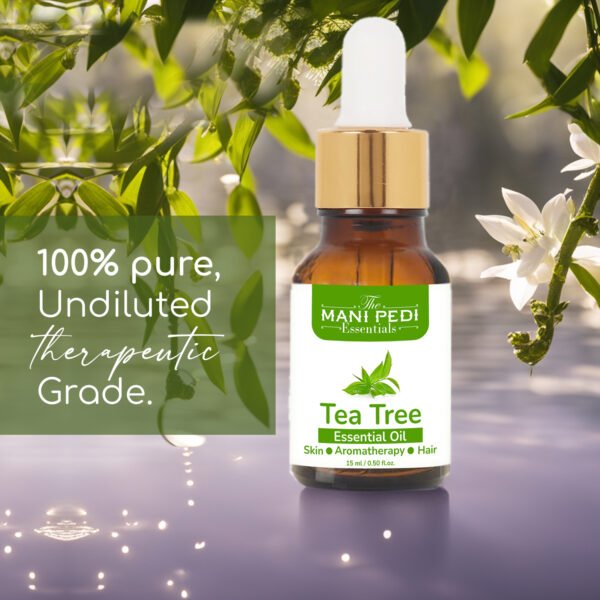 Tea Tree Essential Oil for Skin, Hair, Face & Acne Care. 100% Pure & Natural Essential Oil - 15ml - Image 3