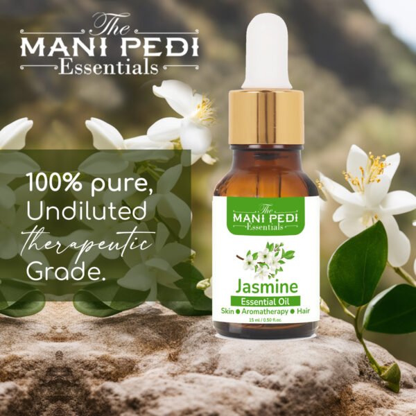 Jasmine Essential Oil for Helps Hair Growth, Bathing, Pooja, Diffuser, Home Fragrance & Soap Making | Used Aroma Therapy, Stress Relief & Relaxation - 15ML - Image 5