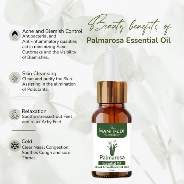Palmarosa Essential Oil for Helps Skin Care and Aromatherapy - 15ml - Image 6
