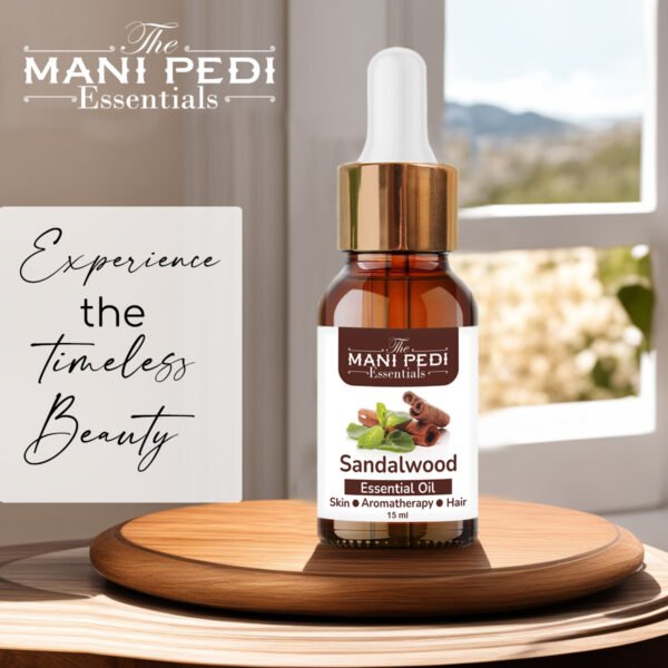 Sandalwood Essential Oil. For Skin & Hair Care, Wrinkles & Dark Circles, Aromatherapy Diffuser Oil, Relaxation. Undiluted, 100% Pure & Natural, Therapeutic Grade - 15ml - Image 4