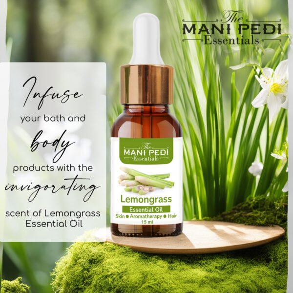 Lemongrass Essential Oil 100% Undiluted Pure And Natural Therapeutic Grade For Skin, Hair Care, Insect Repellant and Aromatherapy - 15ml - Image 2