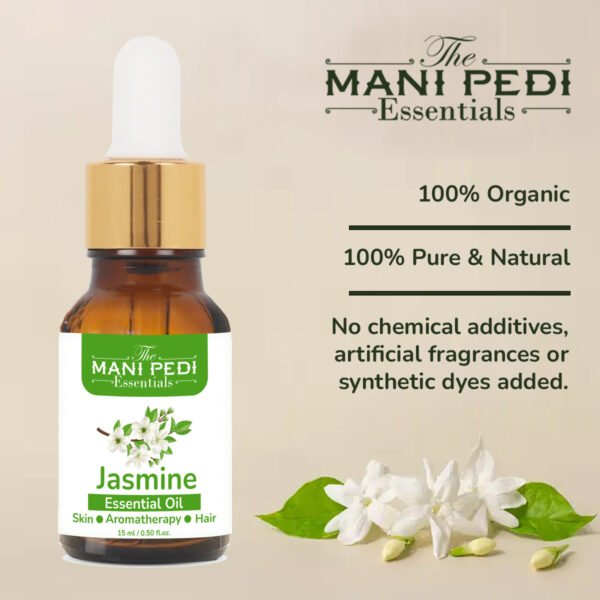 Jasmine Essential Oil for Helps Hair Growth, Bathing, Pooja, Diffuser, Home Fragrance & Soap Making | Used Aroma Therapy, Stress Relief & Relaxation - 15ML - Image 3