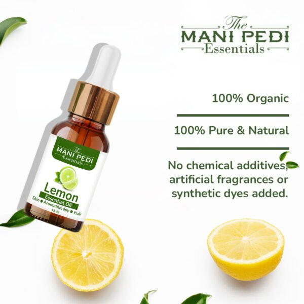 Lemon Essential Oil Pure & Natural for helps Brighter Skin & Clean Refreshing | Home Aroma Diffuser Oil - 15ml - Image 3