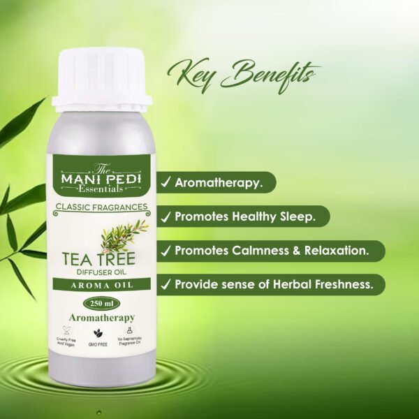 Pure Tea Tree Diffuser Oil| Aromatherapy | Promotes Relaxation, Calmness & Better Sleep| Healthy Home Fragrance | Long-lasting Aroma - 250ml - Image 2