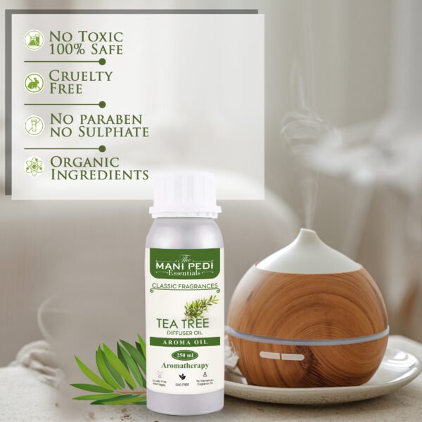 Pure Tea Tree Diffuser Oil| Aromatherapy | Promotes Relaxation, Calmness & Better Sleep| Healthy Home Fragrance | Long-lasting Aroma - 250ml - Image 3