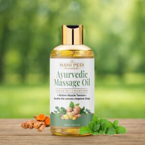 Ayurvedic Massage Oil enriched with Clove, Almond & Lemongrass Oils with 6 ancient herbs - 300ml.