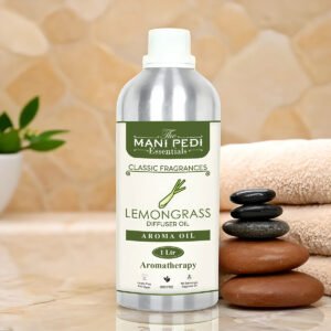 Lemongrass Diffuser Oil with Long-lasting Aroma. Light, Citrusy Fragrance Relieves Stress & Anxiety. Ideal for Aromatherapy, Diffusers & Air Purifiers - 1 Liter (1000ml)