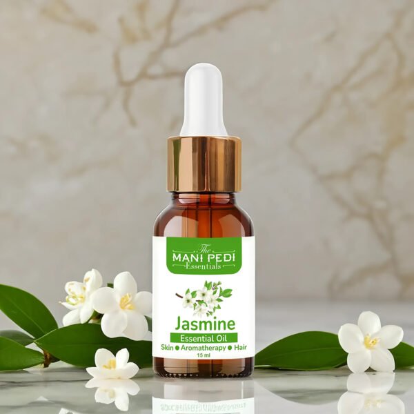 Jasmine Essential Oil for Helps Hair Growth, Bathing, Pooja, Diffuser, Home Fragrance & Soap Making | Used Aroma Therapy, Stress Relief & Relaxation - 15ML
