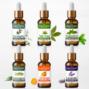 Top 6 Essential Oil Set. Eucalyptus, Lavender, Tea Tree, Lemon Grass, Orange, Peppermint. 100% Natural Therapeutic Grade. Ideal Gift Set - 6X30 ml
