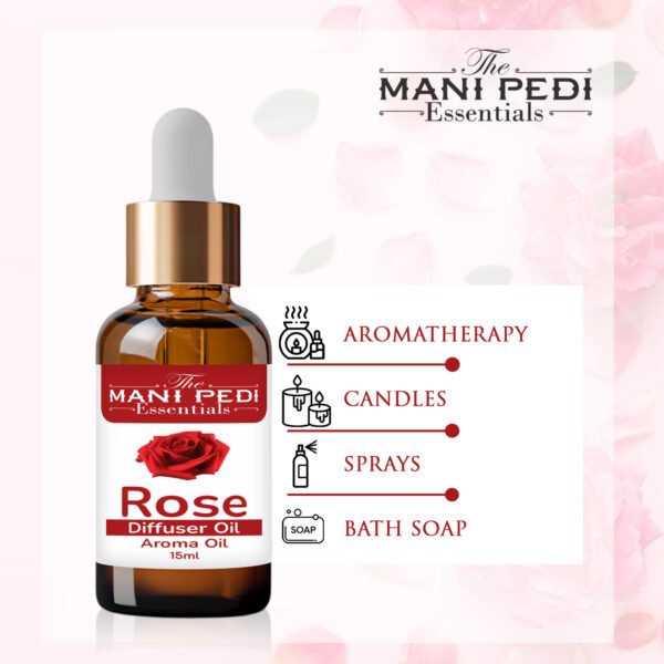 Rose Diffuser Oil| Aromatherapy | Calming Floral |Promotes Relaxation, Calmness & Better Sleep| Healthy Home Fragrance | Long-lasting Aroma - 15ML - Image 6